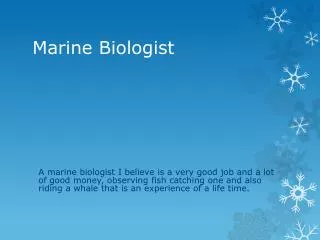 marine biologist