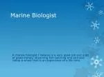 Marine Biologist - slide 1