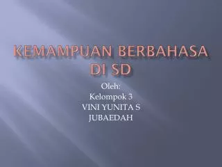 kemampuan berbahasa di sd