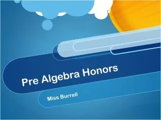 Pre Algebra Honors