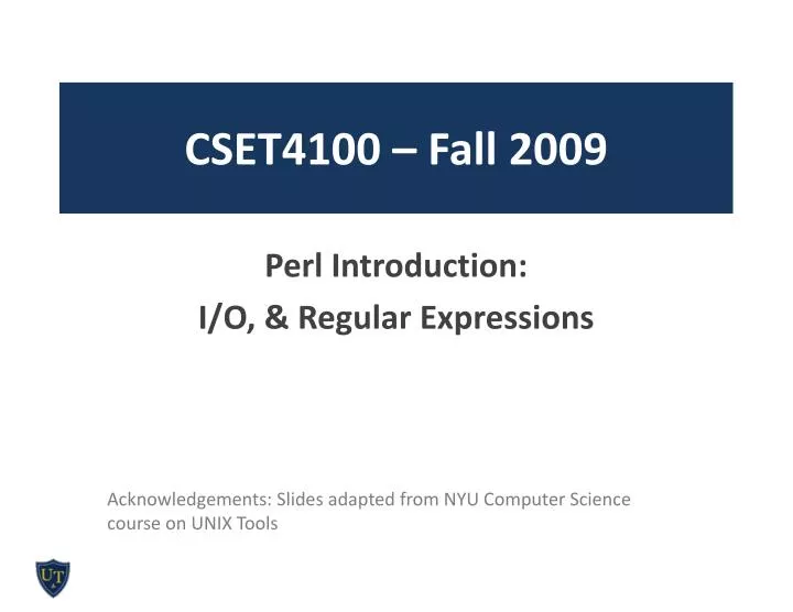 cset4100 fall 2009