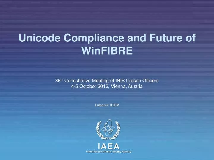 unicode compliance and future of winfibre