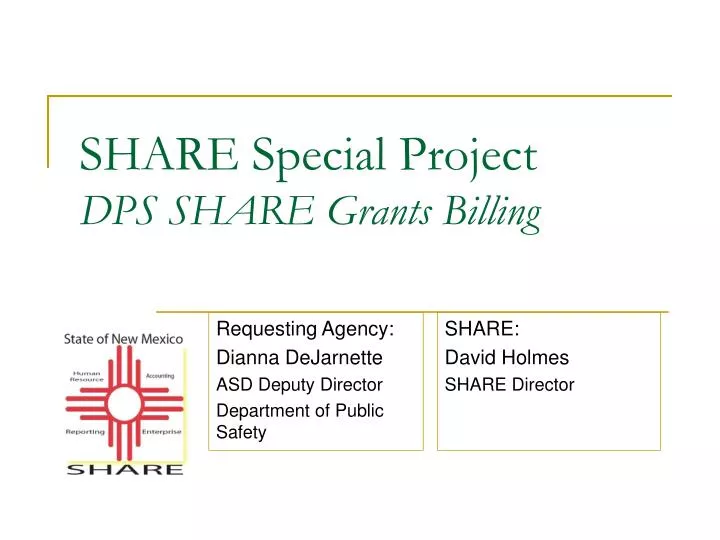 share special project dps share grants billing