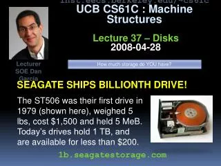 Seagate ships billionth drive!