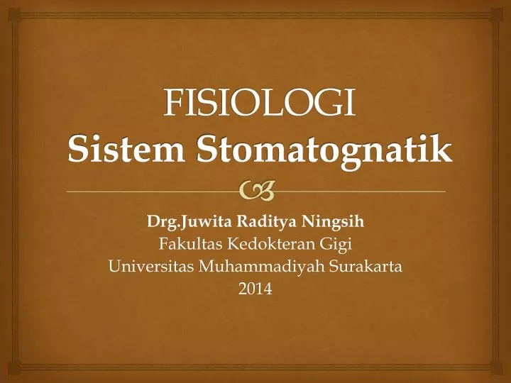 fisiologi sistem stomatognatik