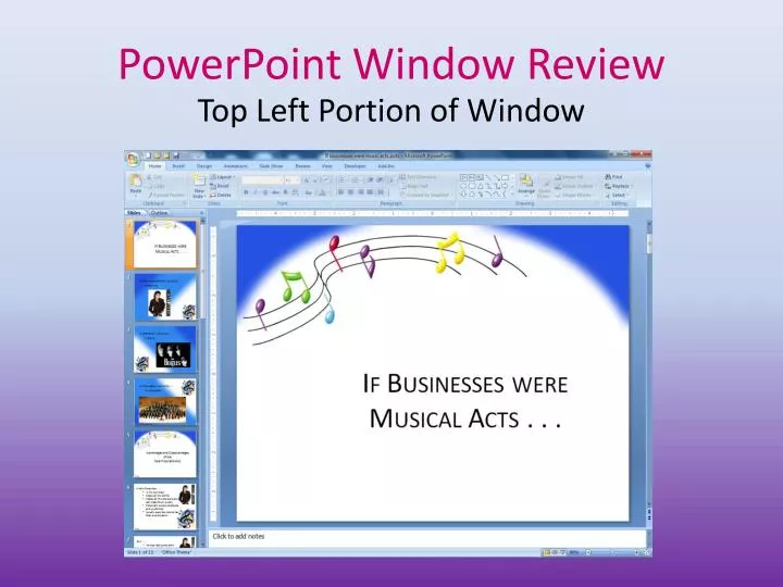 powerpoint window review