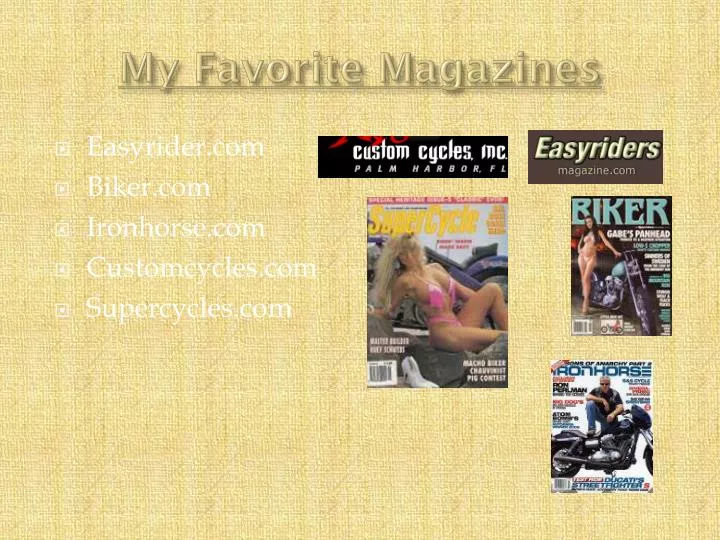 my favorite magazines