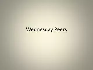 Wednesday Peers