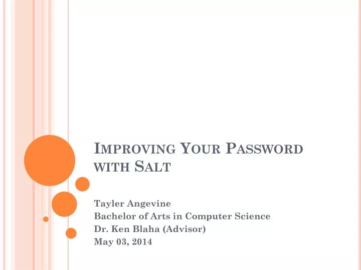improving your password with salt