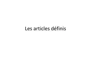 les articles d finis