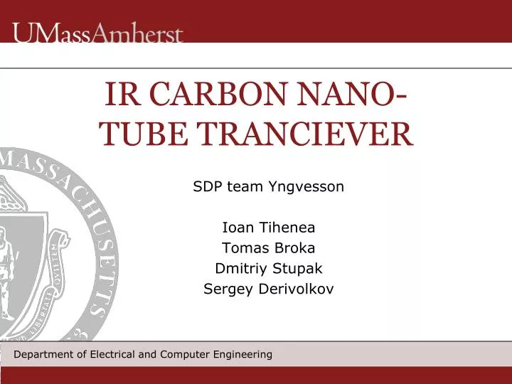 ir carbon nano tube tranciever