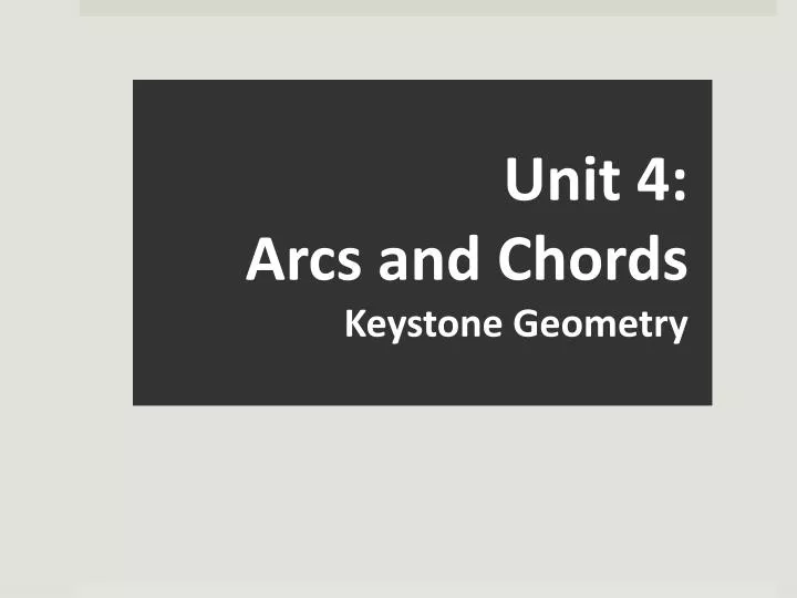 unit 4 arcs and chords keystone geometry
