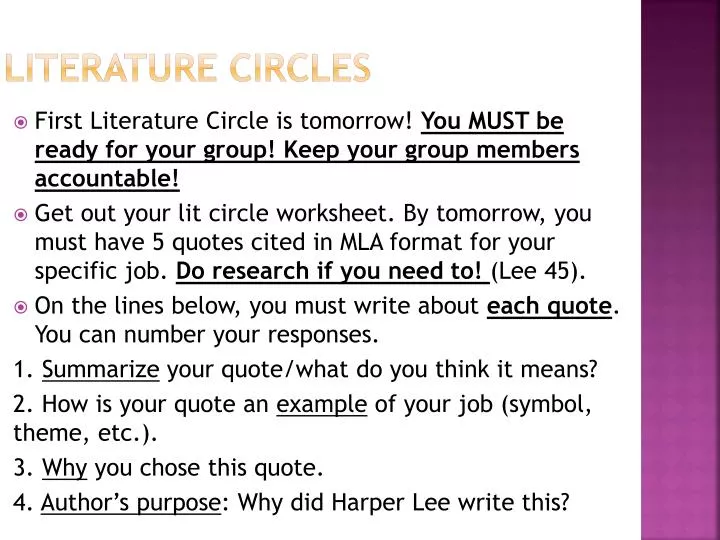 literature circles