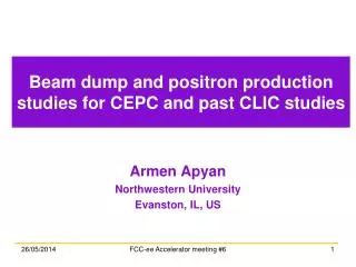 Beam dump and positron production studies for CEPC and past CLIC studies
