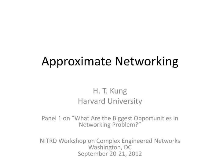 approximate networking