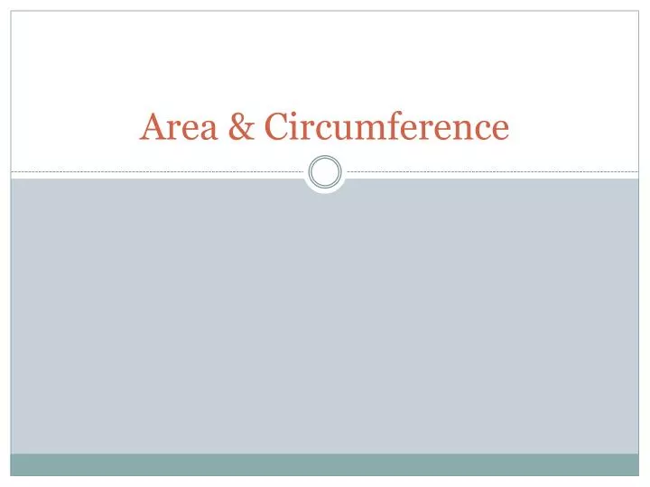 area circumference