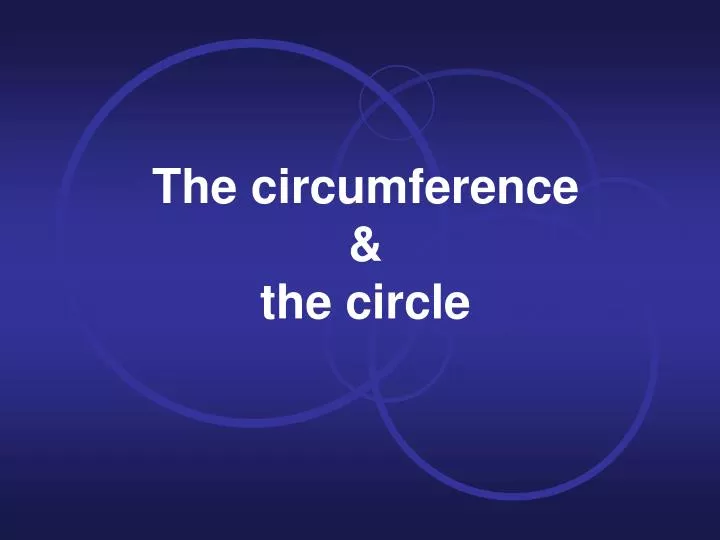 the circumference the circle