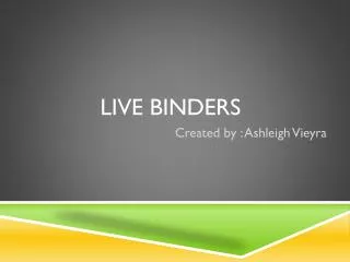 Live Binders