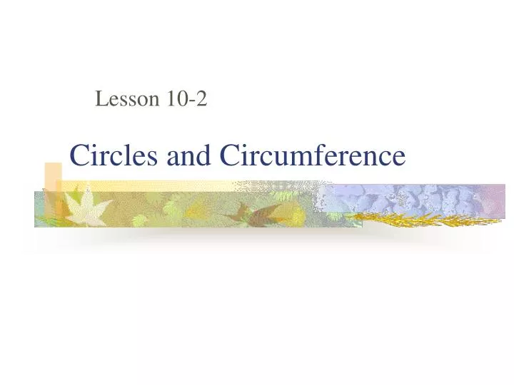 circles and circumference