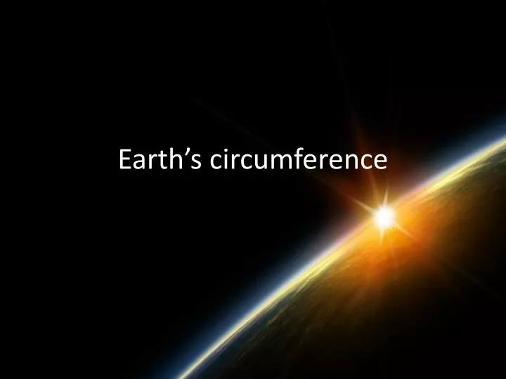 earth s circumference