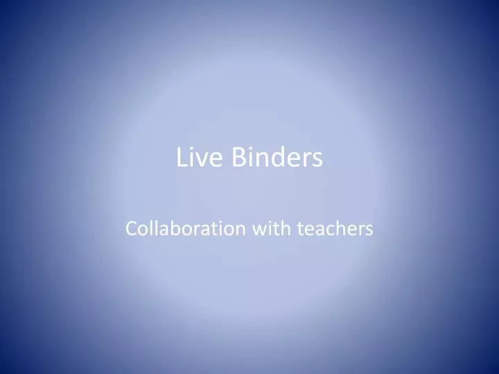 live binders