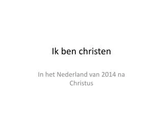 ik ben christen
