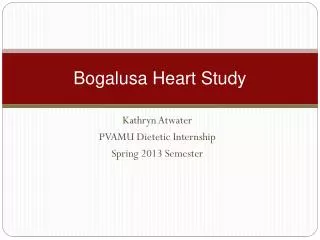 Bogalusa Heart Study