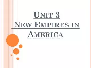 Unit 3 New Empires in America