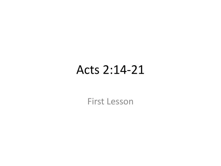 acts 2 14 21
