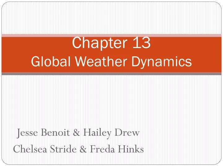 chapter 13 global weather dynamics