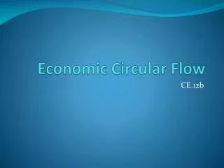 Economic Circular Flow