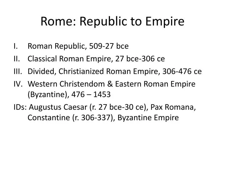 rome republic to empire