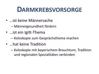 darmkrebsvorsorge