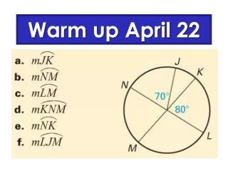 Warm up April 22