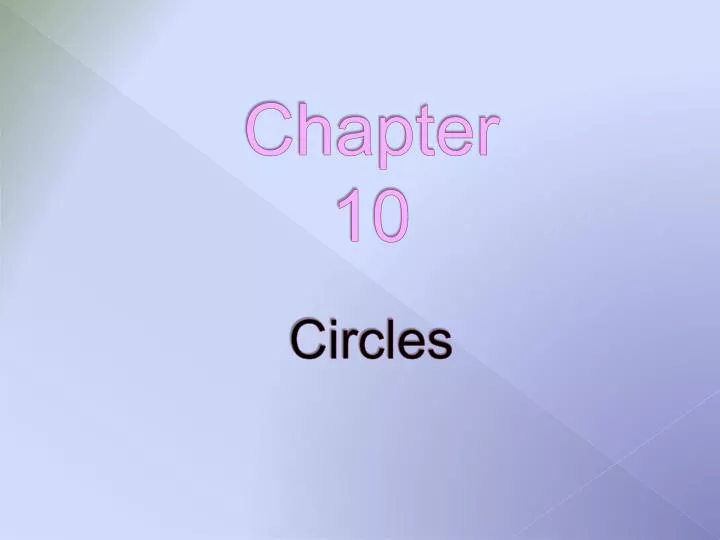 c hapter 10 circles