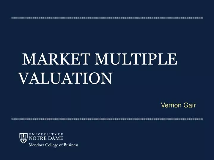 market multiple valuation