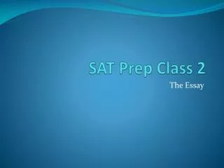 SAT Prep Class 2