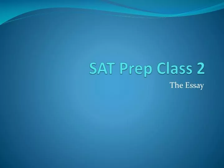 sat prep class 2