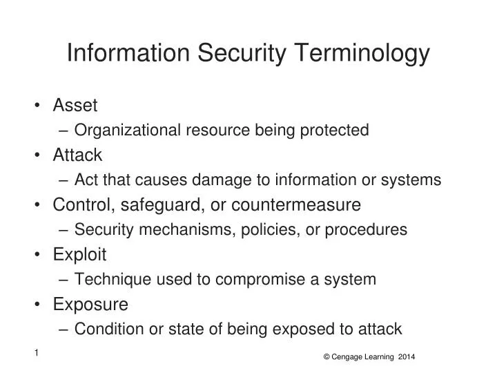 information security terminology