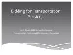 Bidding for Transportation Services