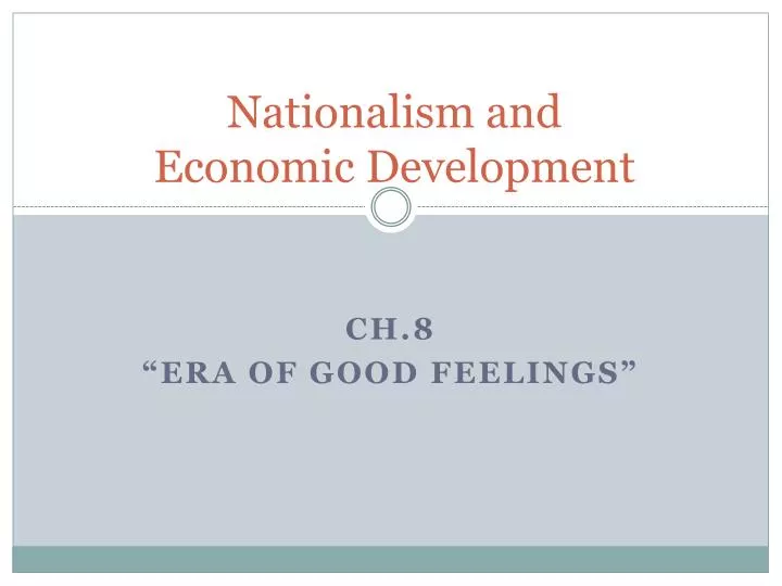 nationalism and economic development