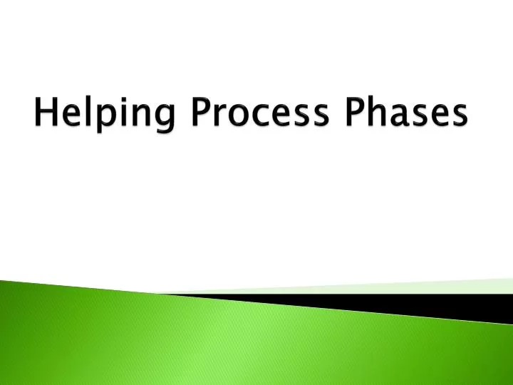 helping process phases