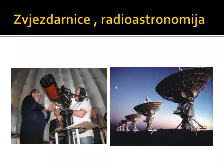 zvjezdarnice radioastronomija