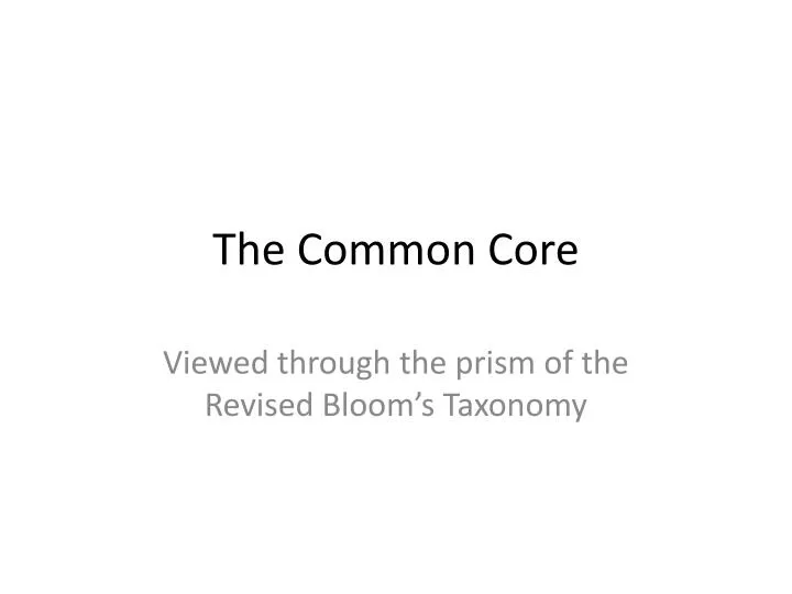 the common core