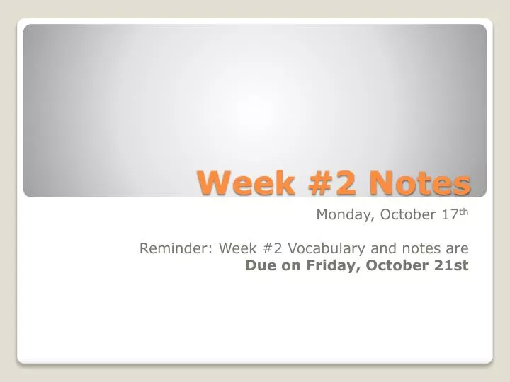 week 2 notes