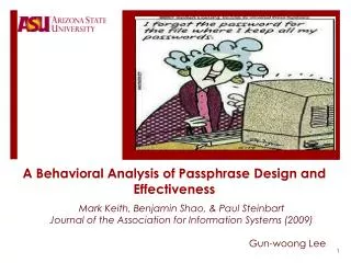 A Behavioral Analysis of Passphrase Design and Effectiveness