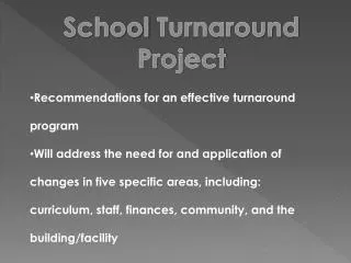 School Turnaround Project