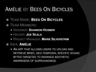 Amélie by Bees On Bicycles