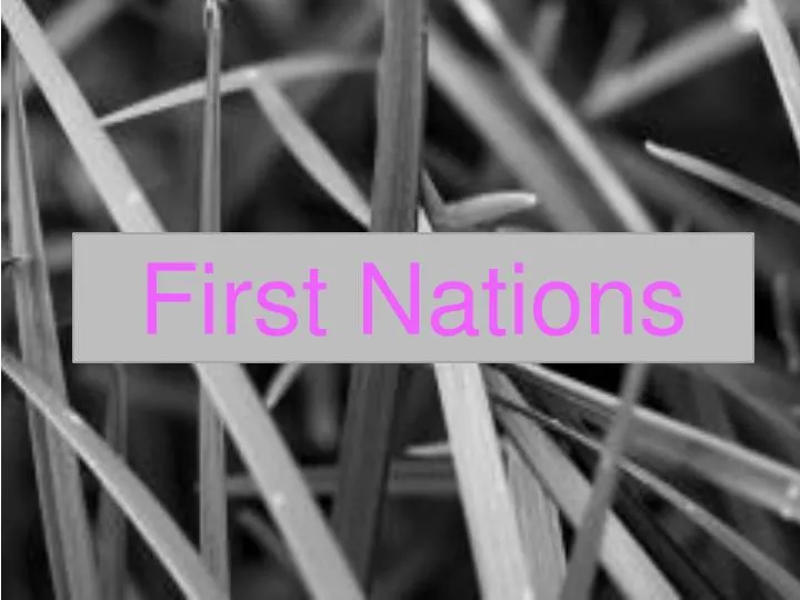 first nations