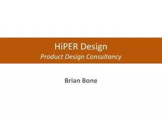 HiPER Design Product Design Consultancy
